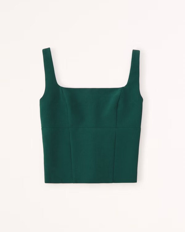 Tailored Squareneck Set Top | Abercrombie & Fitch (US)