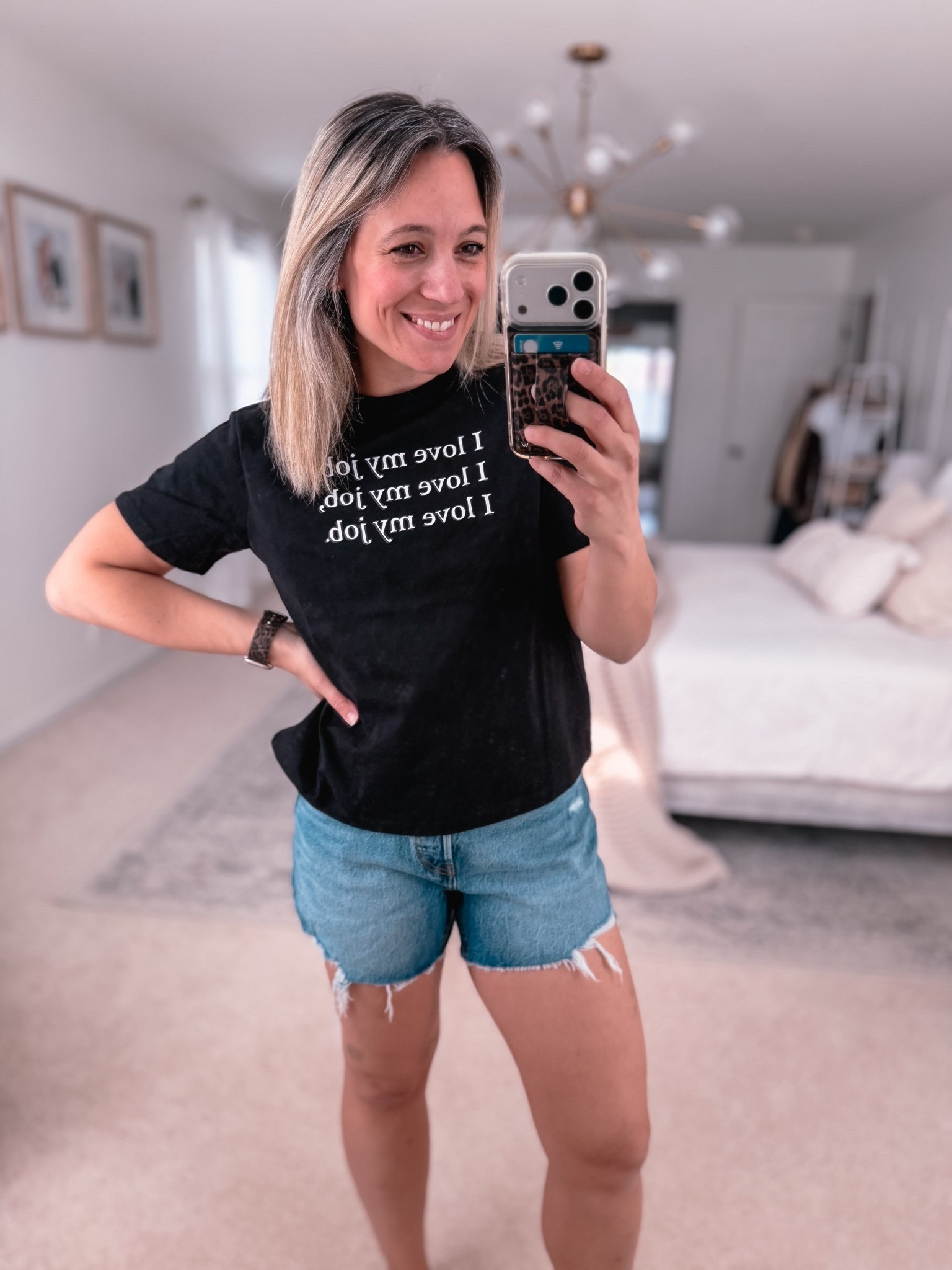 Devil wears Prada top! Thought this top was perfect!! SAHM

Currently wearing 
Top: XXS
Shorts: 28

#LTKootd #LTKdayinmylife #LTKmomlife