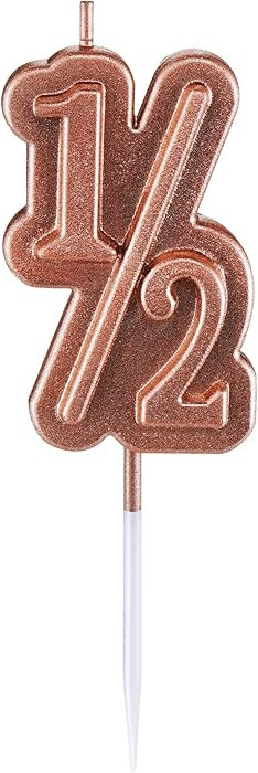 BBTO Half Birthday Candle 1/2 Year Old Cake Topper for Baby's Half Year Old Birthday Anniversary ... | Amazon (US)
