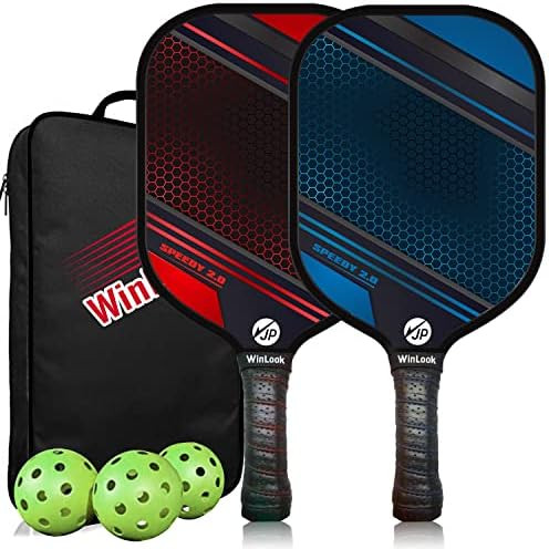 JP WinLook Pickleball Paddles Set - Pickleball Paddle Set of 2 Graphite Rackets for Women & Men with | Amazon (US)