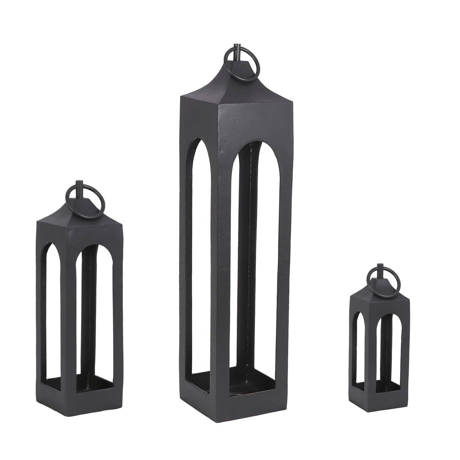 CG Hunter Small Black Lantern, Rustic Metal Decorative Lantern, Candle Holder for Indoor & Outdoo... | Amazon (US)