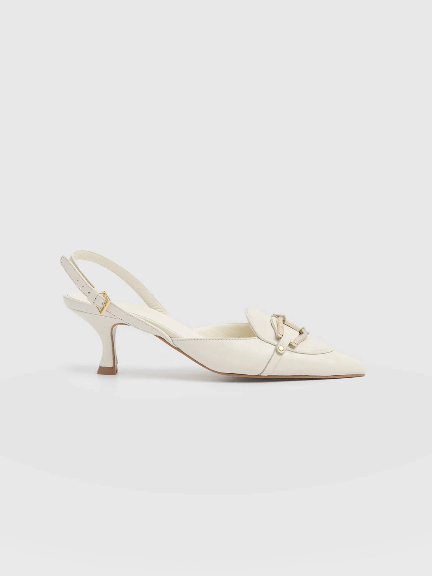 Bridget Sling Back Heels - Cream | Saint + Sofia