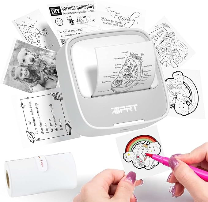 iDPRT Portable Sticker Maker Machine with 1 Roll Sticker Paper, Mini Printer Efficiently and Quic... | Amazon (US)