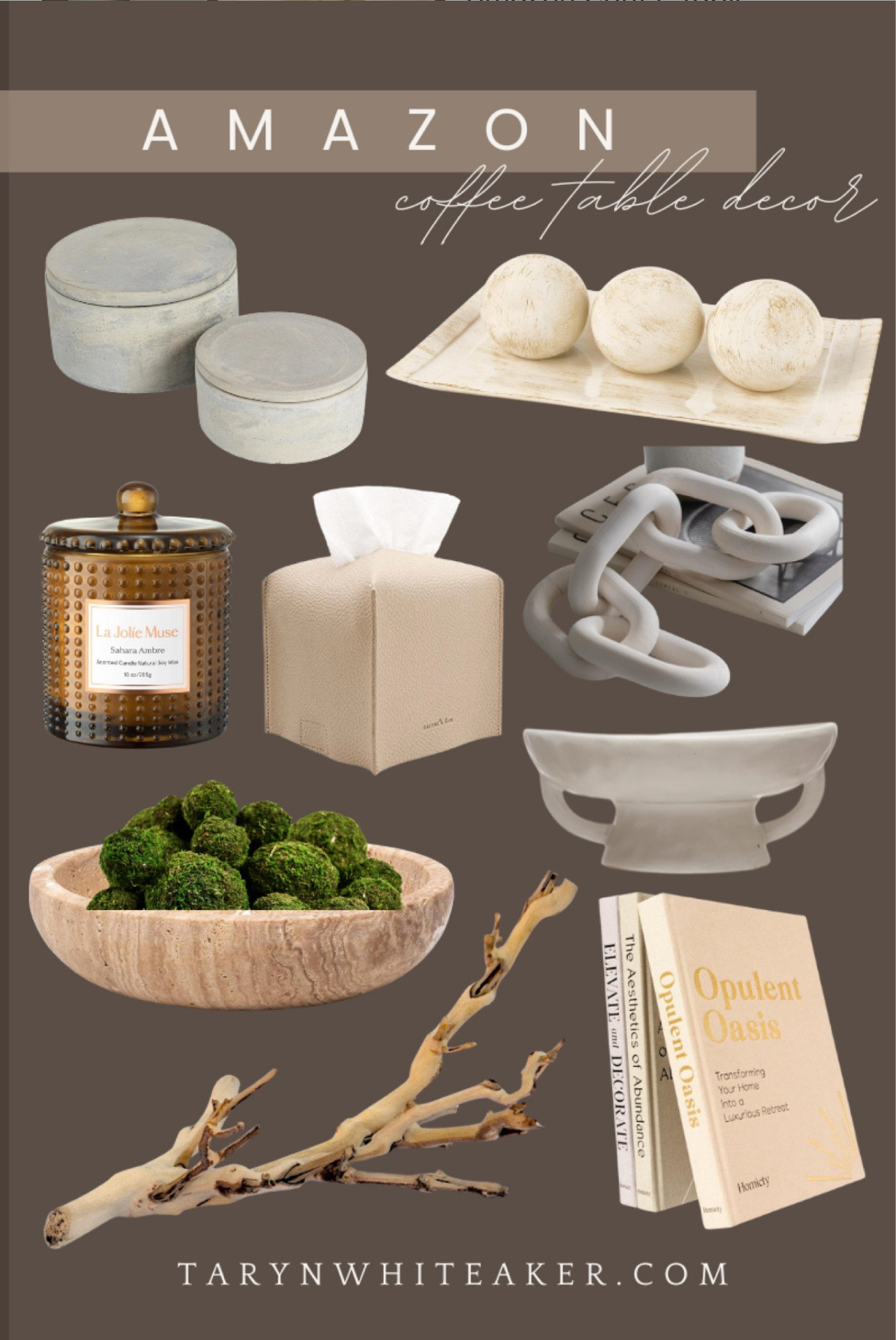 Timeless neutrals + simple textures = the perfect coffee table combo. ☕️✨
Every piece here is from Amazon and makes styling your space effortless and elevated. Think cozy candles, soft shapes, and organic touches that pull everything together.

Shop my favorite Amazon coffee table décor finds to give your living room that designer look without the designer price tag

#LTKHome #LTKSaleAlert #LTKSeasonal