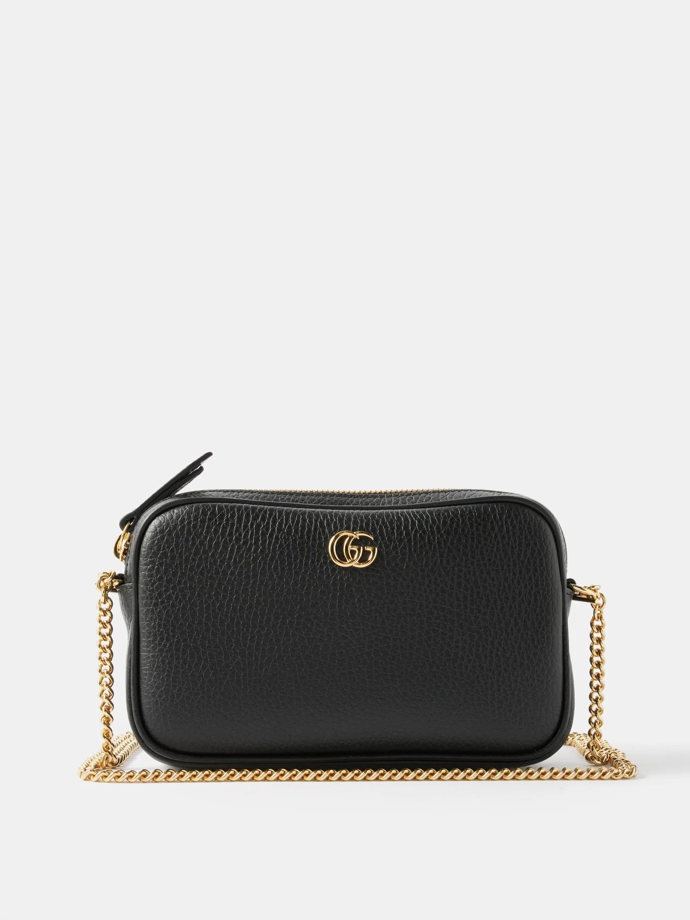 Logo-plaque chain-strap leather cross-body bag | Gucci | Matches (UK)