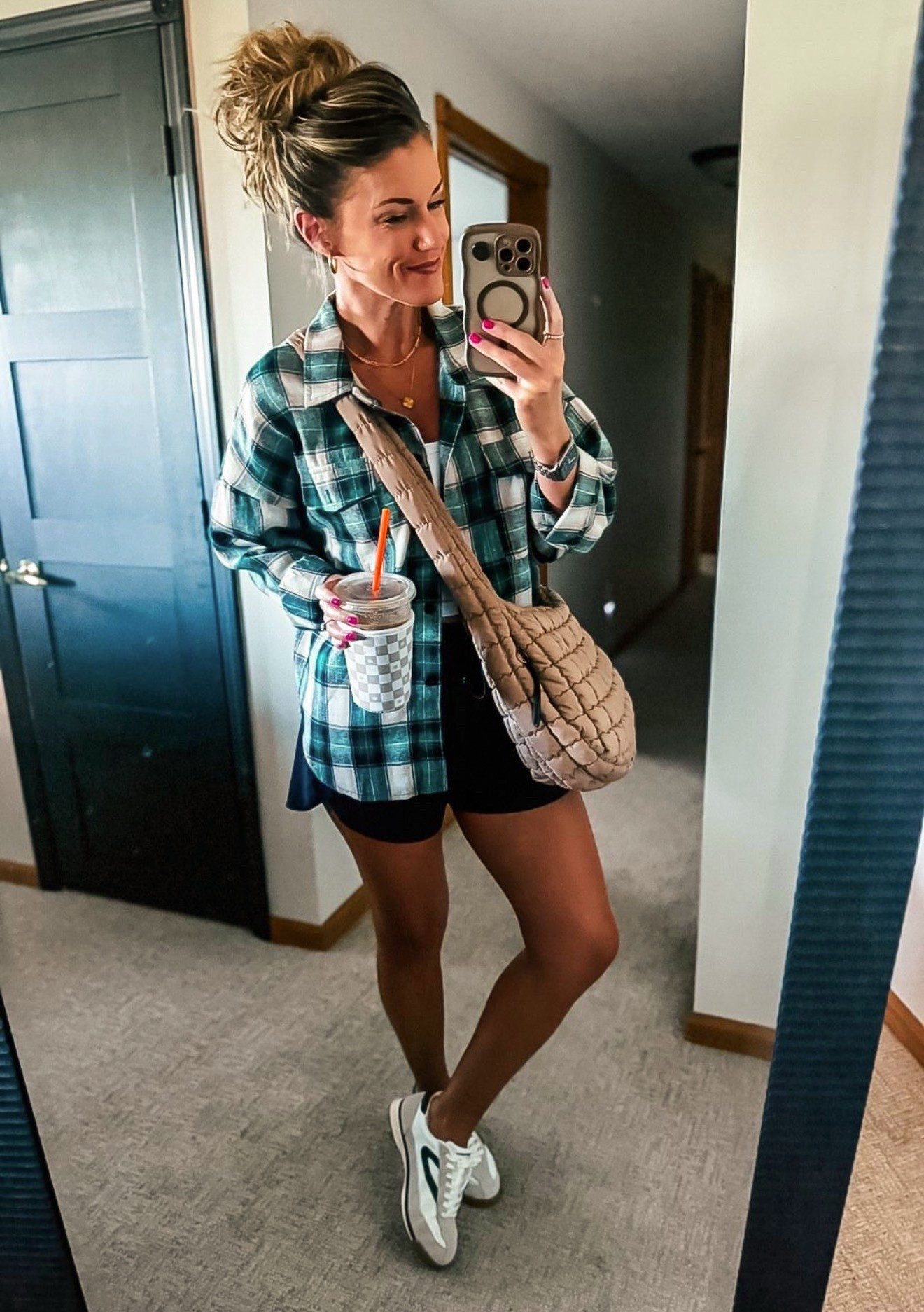 Casual Saturday outfit. 
Flannel/ medium 
Tank/ medium
Shorts / medium 
Size down in sneakers if between 

#LTKStyleTip

#LTKSeasonal