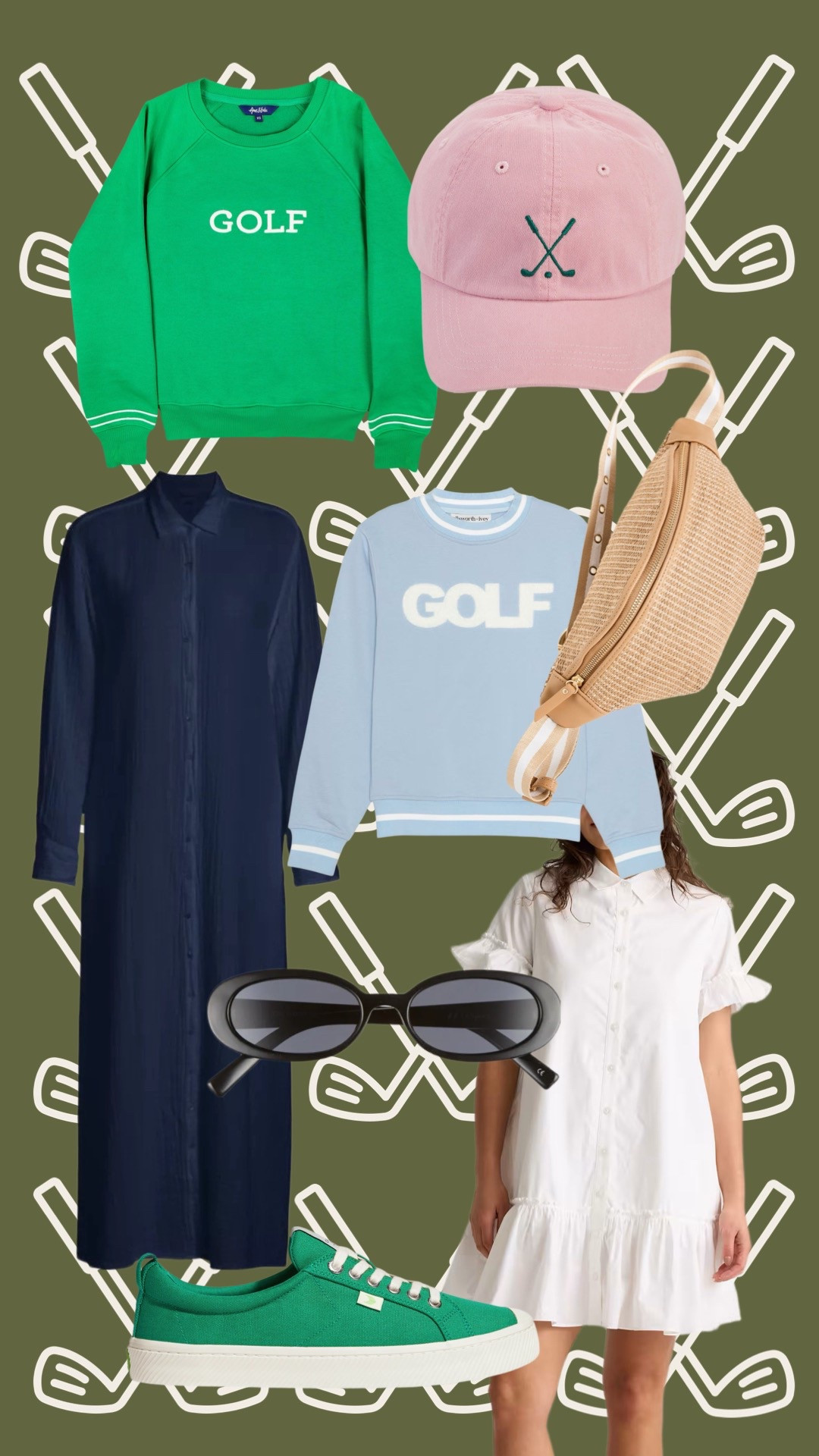 Masters outfit ideas ⛳️ Love a collared dress with a draped sweater or sweatshirt & sneakers. Feminine & sporty ftw 🙌😊 

#LTKActive #LTKParties #LTKSeasonal