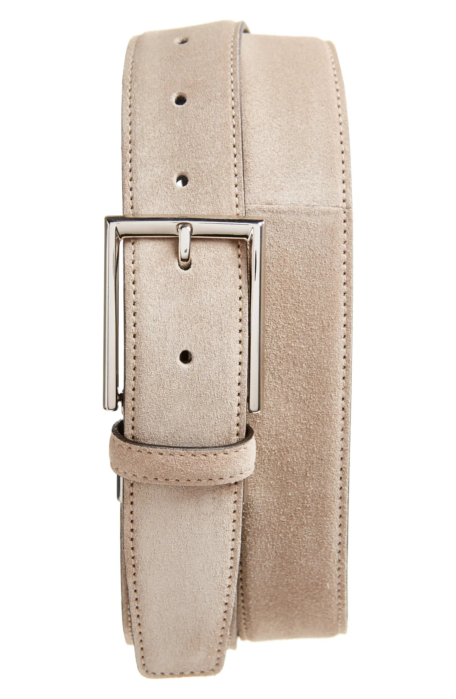 Suede Calfskin Leather Belt | Nordstrom