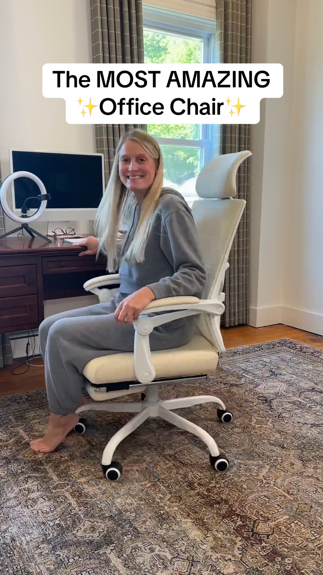 Did I mention I like the footrest 😅 | ergonomic reclining office chair, office chair with footrest, best ergonomic office chair, reclining office chair, footrest office chair, ergonomic chair with footrest, comfortable office chair