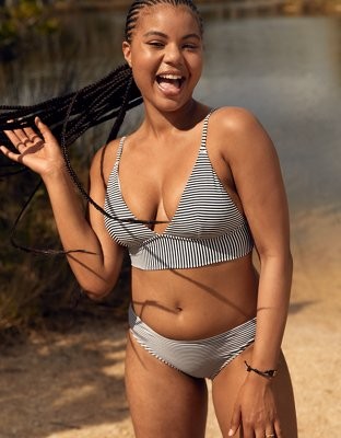 Aerie Longline Triangle Bikini Top | American Eagle Outfitters (US & CA)