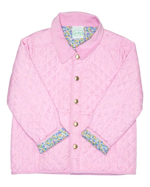 Pink Quilted Jacket | Grace and James Kids
