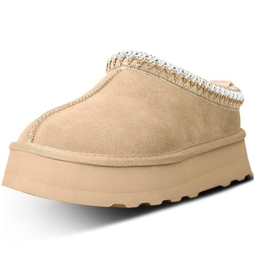 febatn Women's Platform Slippers Comfy Mini Boots Fur Fleece Lined Short Ankle Boot Fluffy House Slippers for Indoor Outdoor | Amazon (US)