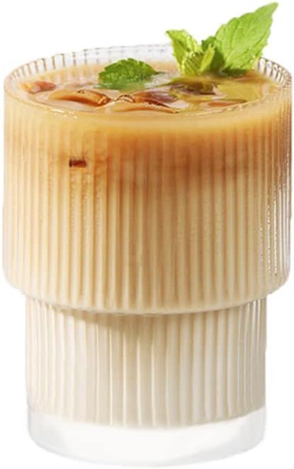 Glass Cup Coffee Mug, Origami Style Transparent Tea Set Heat Resistant Glassware, Wine Ice Beer C... | Amazon (US)
