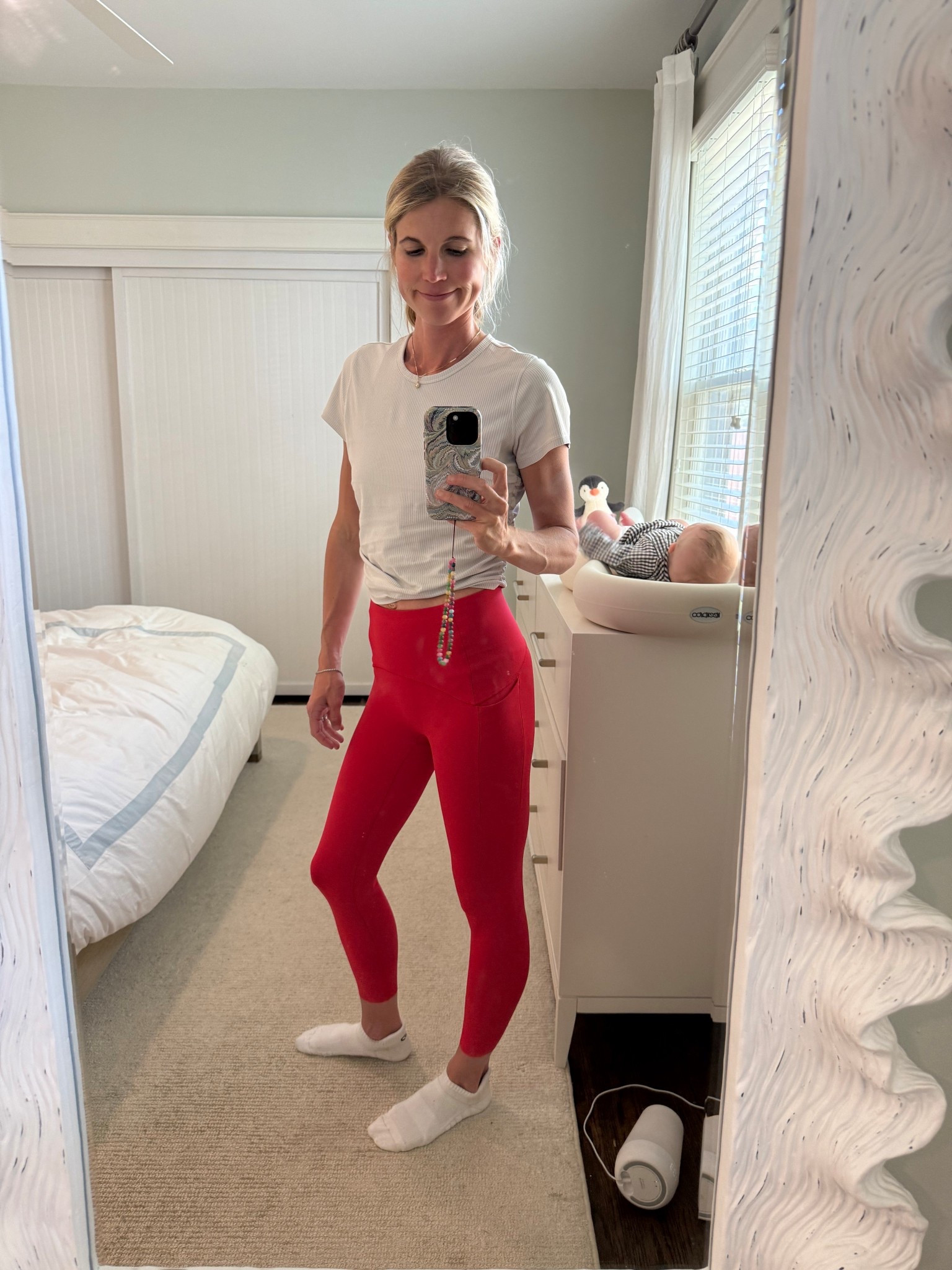 Did not expect these to be my favorite leggings but I’m obsessed A they are so flattering and have pockets but the biggest thing is they ACTUALLY STAY UP . I’m wearing a small and they are 7/8 length 

Leggings with pockets, red leggings 

#LTKActive #LTKfitnessgoals