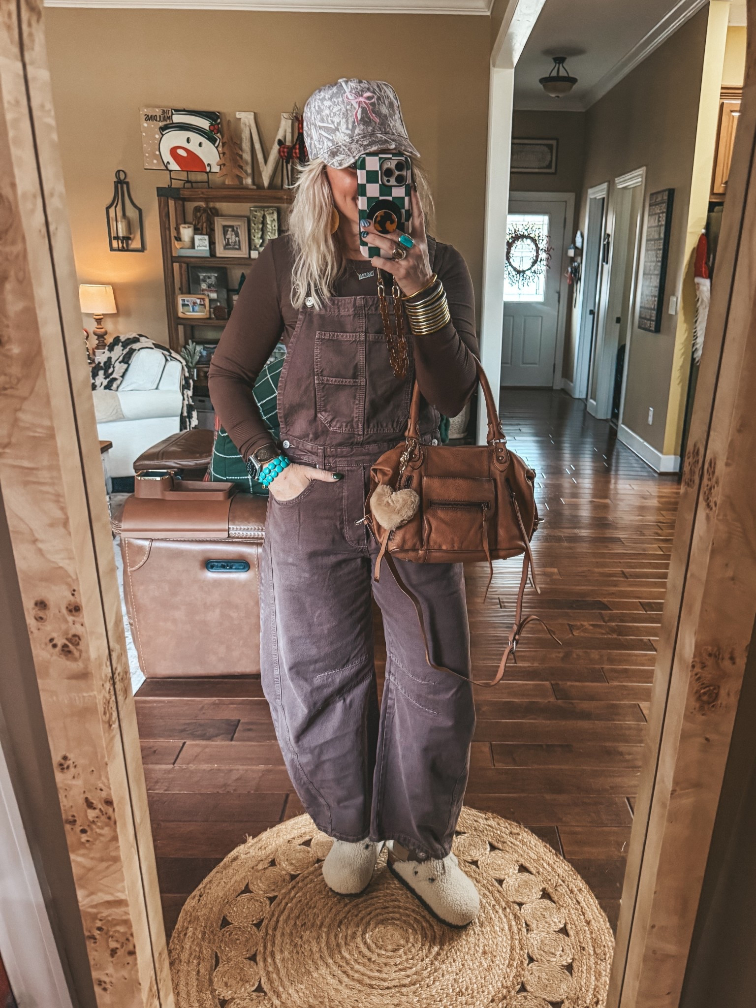 Love these barrel overalls! The brown is the cutest. I decided to do a monochrome look today. Long sleeve tee - M & overalls are a size M  

#LTKOver40 #LTKootd #LTKFindsUnder100