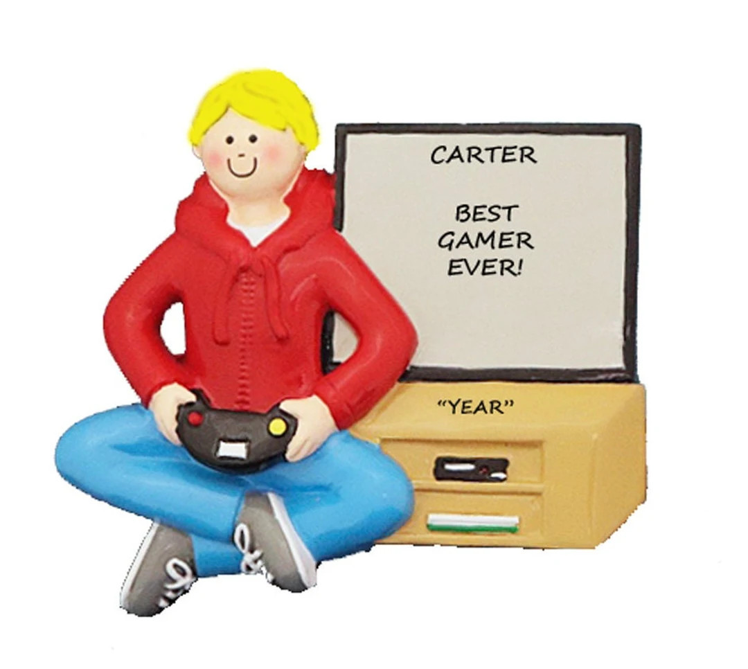 Boy or Girl Best Gamer Ever Christmas Ornament Loves Playing Video Games Personalized Ornament Co... | Etsy (US)