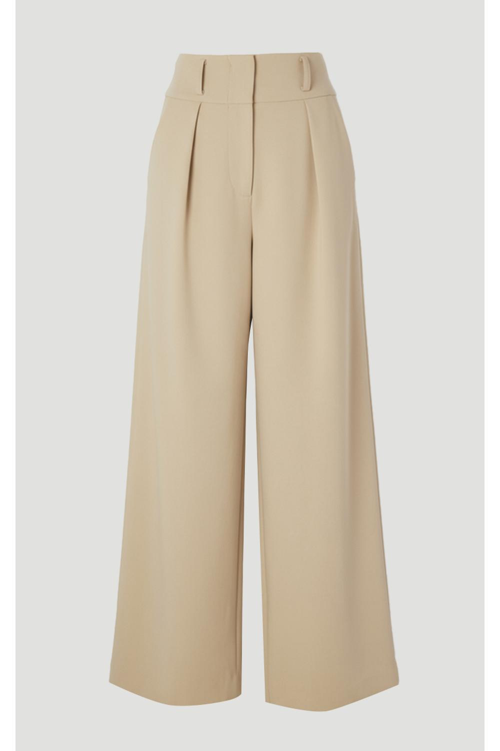 Compact Stretch Essential Tailored Wide Leg Trouser | Karen Millen UK + IE + DE + NL