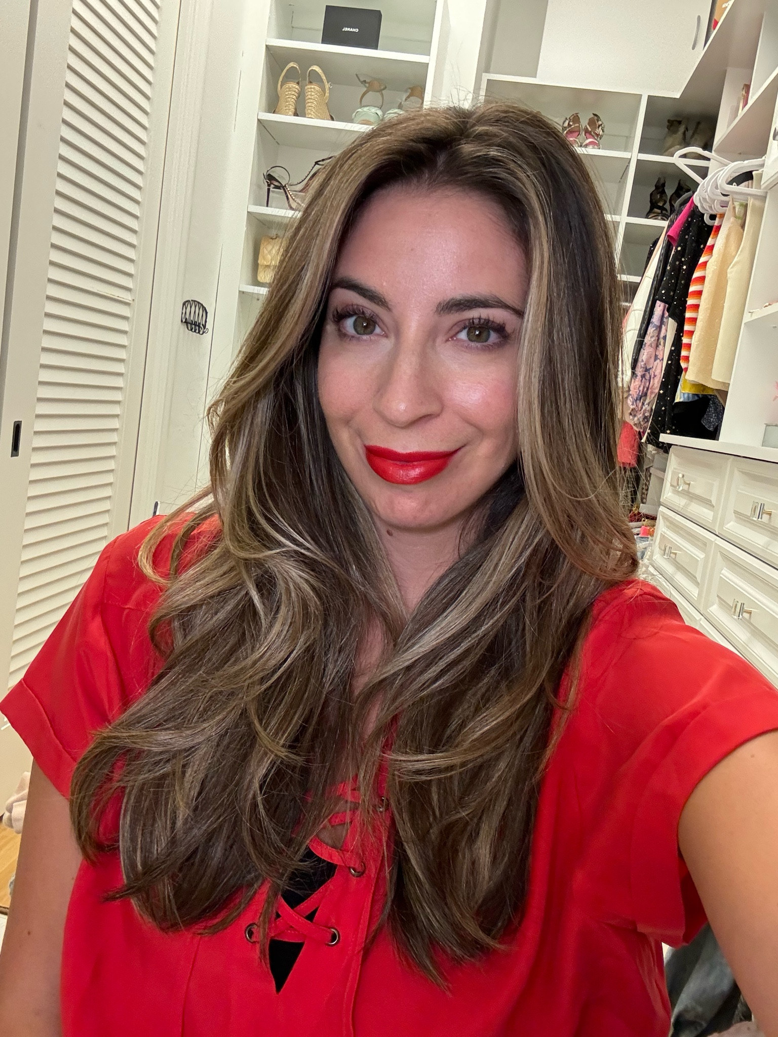 Blow out style with T3 hot rollers. My fav way to style my hair.!