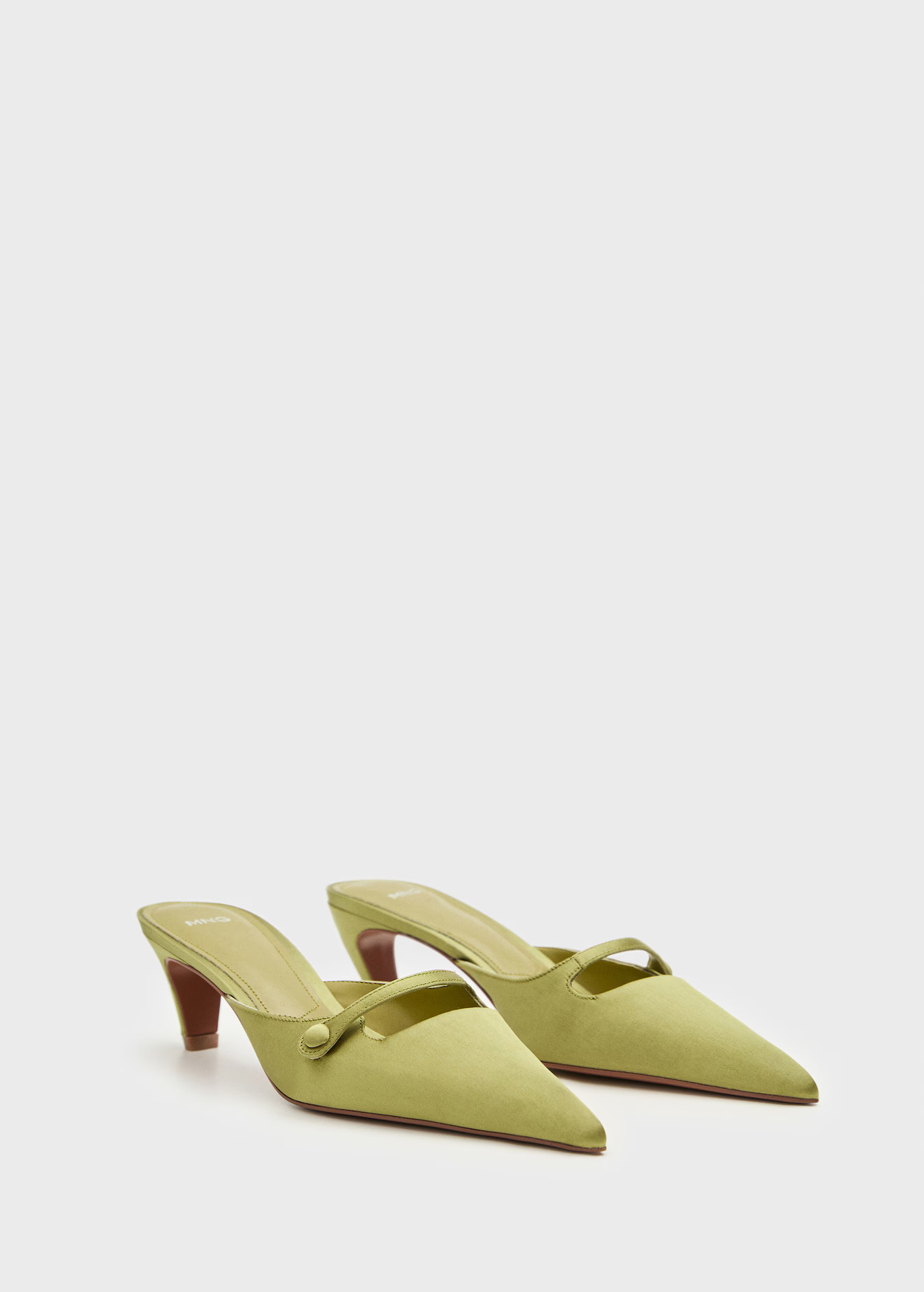 Satin kitten-heel shoes - Women | MANGO United Kingdom | MANGO (UK)