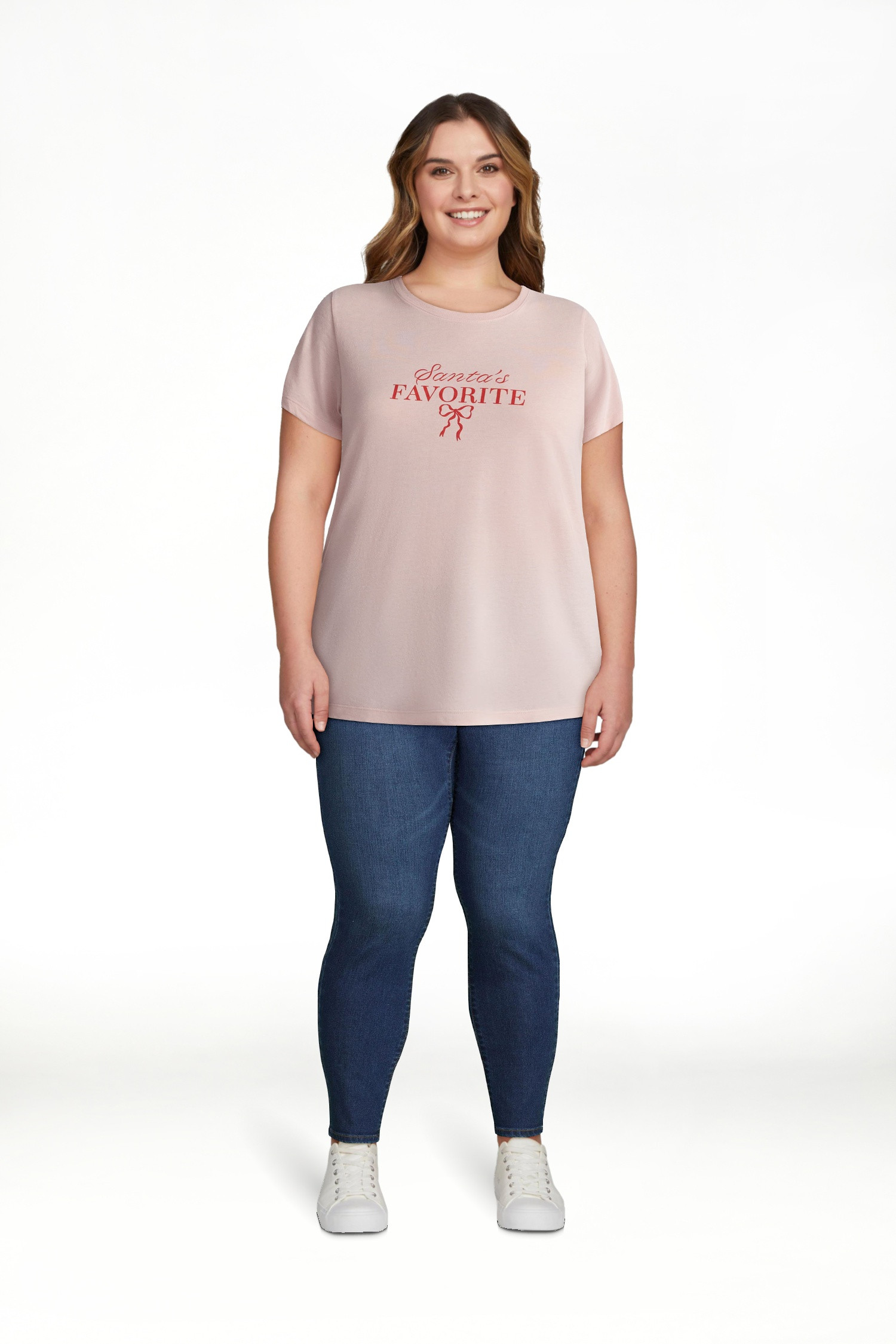 Christmas Women's Santa's Favorite Graphic Tee from Holiday Time, Sizes S-XXXL | Walmart (US)