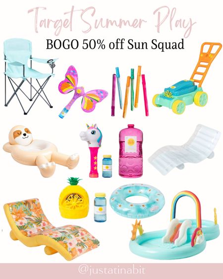 Target summer play - BOGO 50% off Sun Squad! Target finds, pool essentials 

#LTKsalealert #LTKswim #LTKunder50