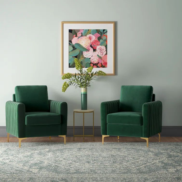 Gillette Upholstered Velvet Club Chair | Wayfair North America