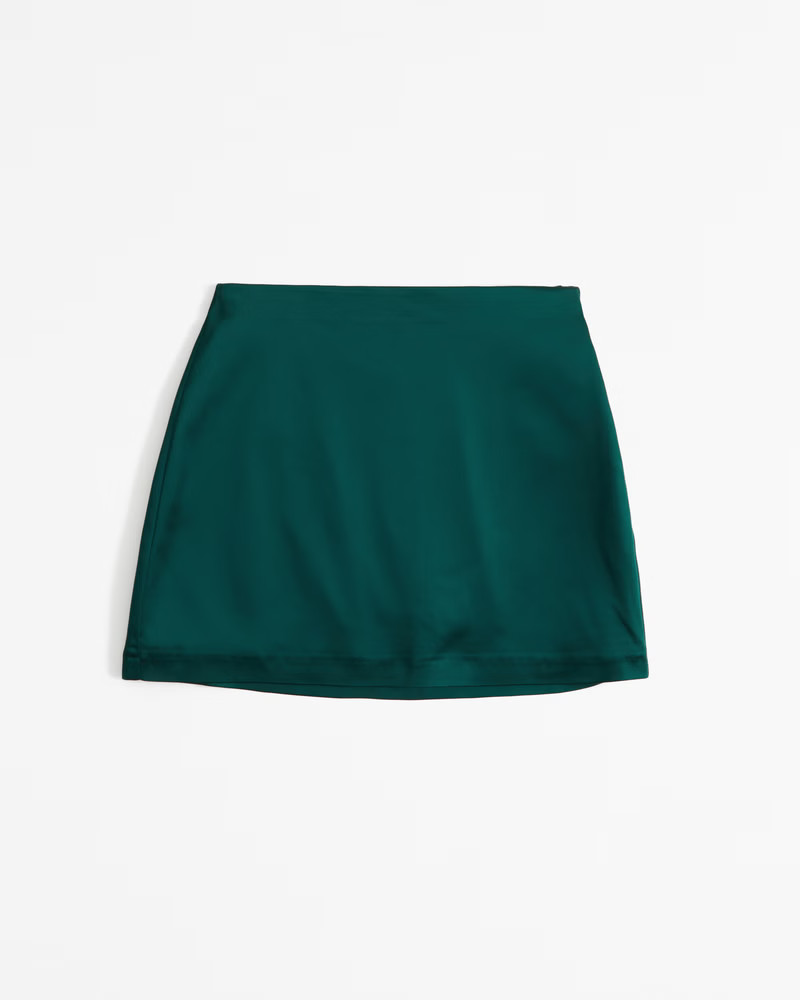 Satin Sculpt Mini Skort | Abercrombie & Fitch (US)