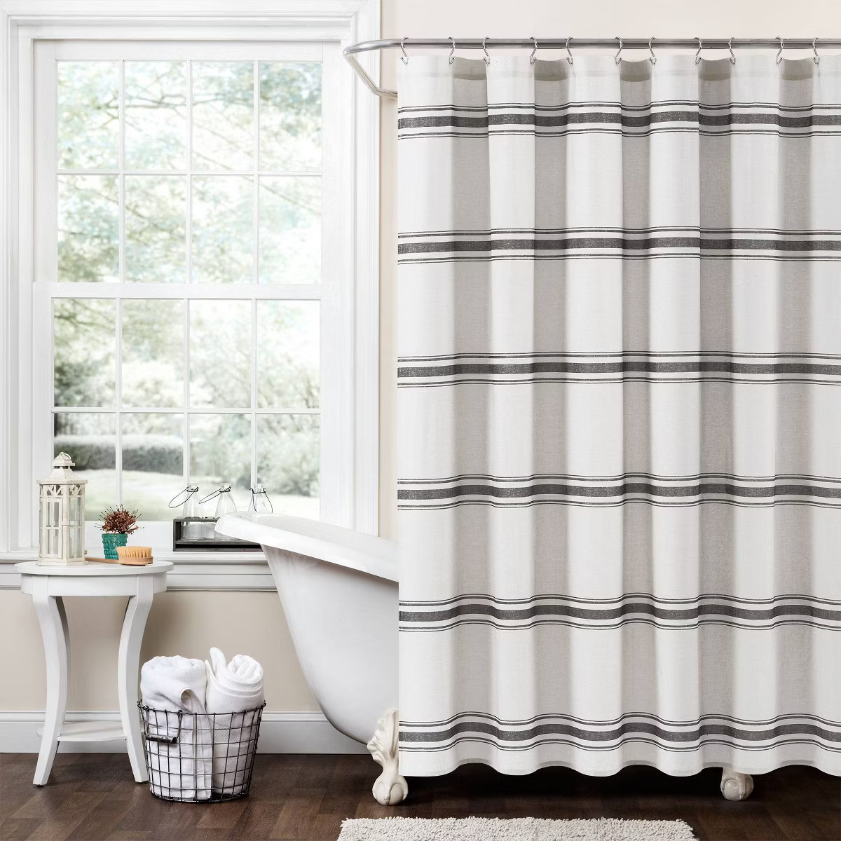 Farmhouse Striped Shower Curtain - Lush Décor | Target