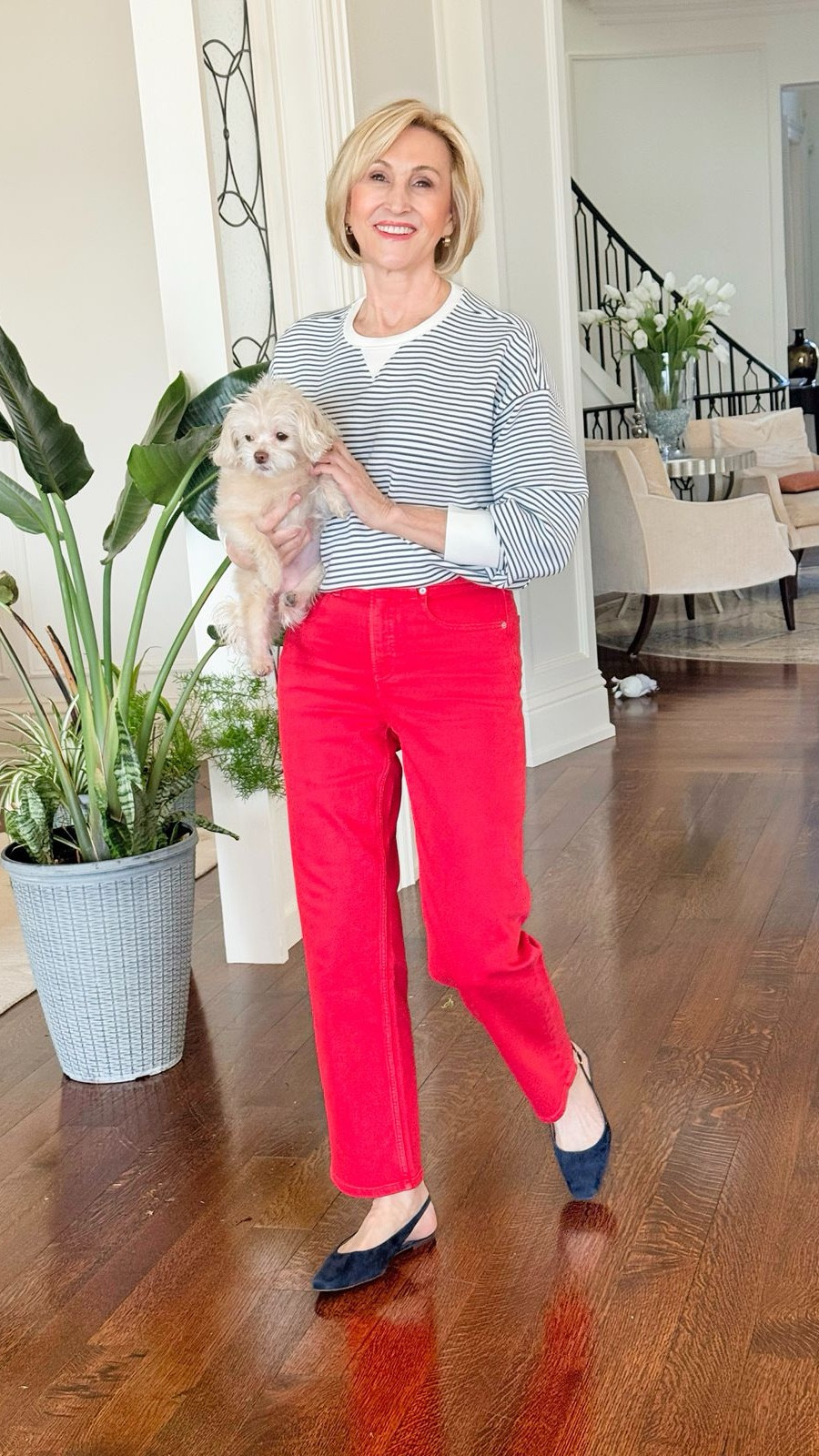 A little pop of red always makes an outfit feel more fun ❤️

These Spanx red jeans are such a statement on their own, so I kept things classic up top with a striped shirt for that timeless, easy vibe. Finished it off with suede ballet flats because comfort and polish can absolutely go hand in hand.

Simple, a little bold, and perfect for those “I want to feel put together but still effortless” days ✨


#LTKSeasonal #LTKootd #LTKOver40