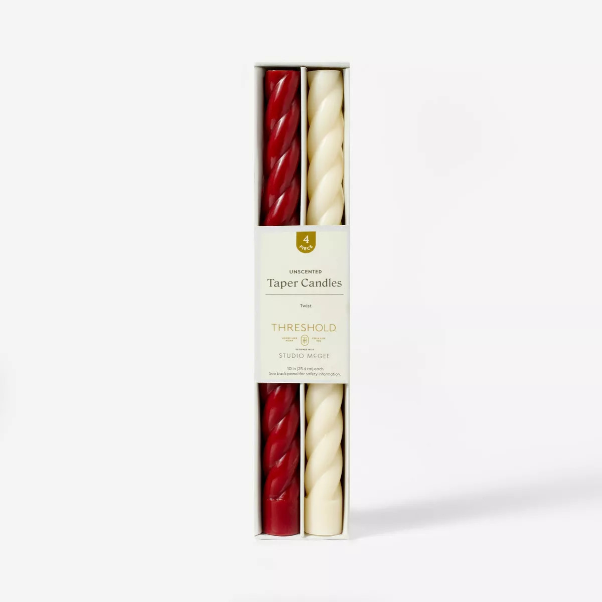 4pk Twist Taper Candle Set - Threshold™ designed with Studio McGee | Target