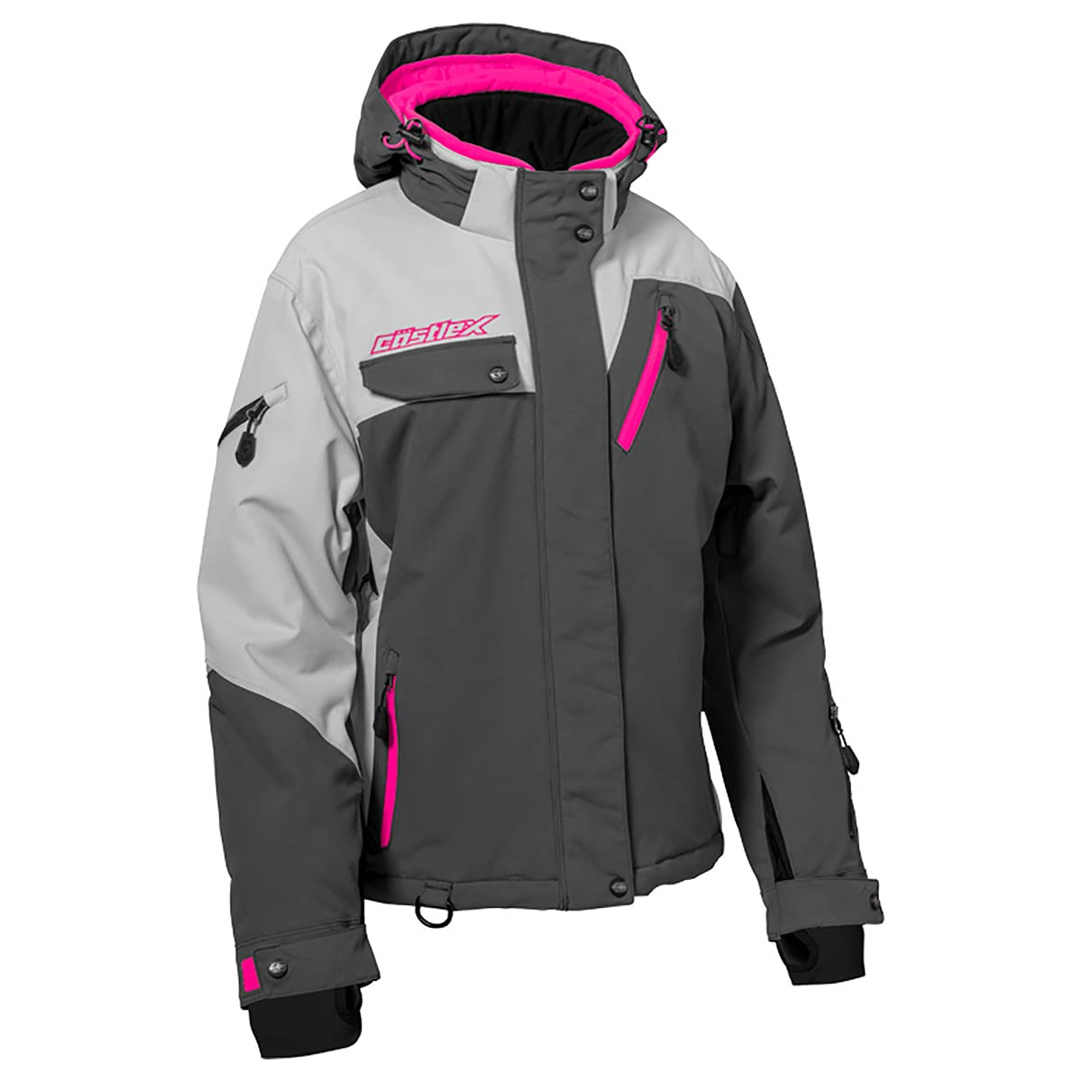 Castle X Women's Powder G3 Snowmobile Jacket w/Fixed 3M Thinsulate (Charcoal/Silver/Pink Glo - Me... | Amazon (US)