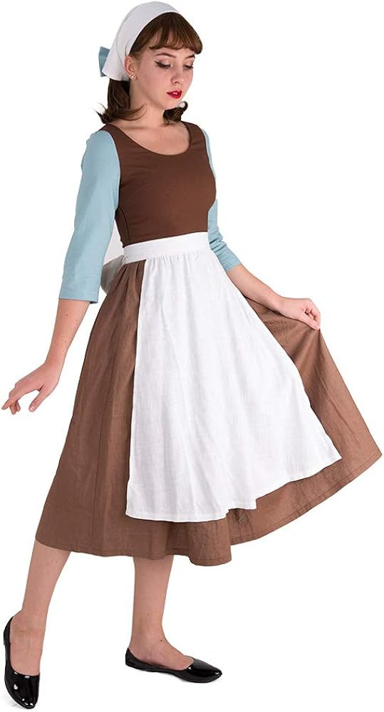 Cosplay.fm Women's Cinders Rags Peasant Costume Maid Dress Cosplay | Amazon (US)