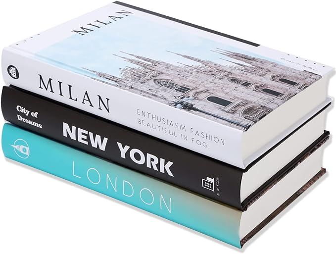 Amazon.com: Fashion Decorative Books Set of 3, Hardcover Modern Decorative Books for Home Decor, ... | Amazon (US)