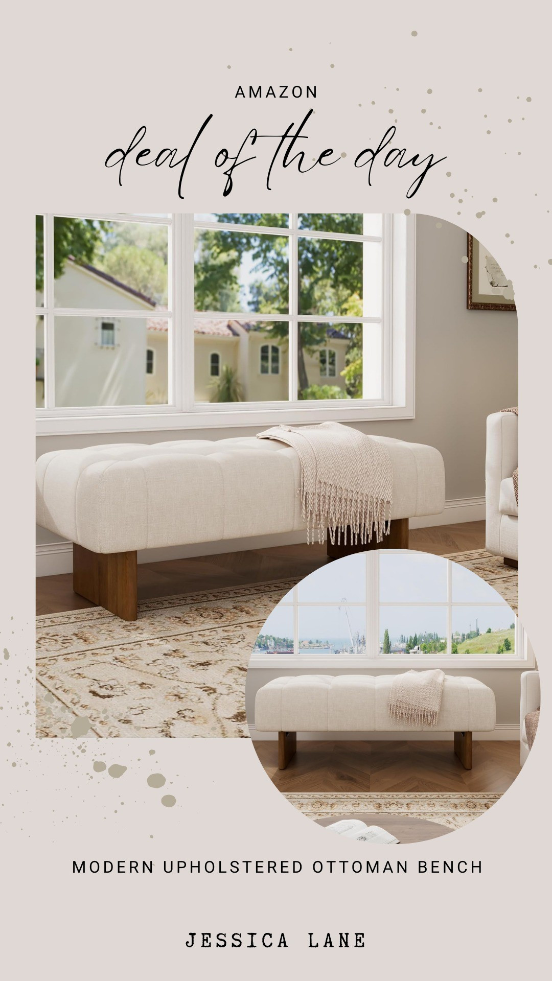 A modern upholstered accent bench that works at the end of a bed, in an entryway or tucked under a window. Clean lines, soft texture and so versatile. #homeinspo #amazonfinds #transitionalstyle #interiorstyling

#LTKSaleAlert #LTKHome