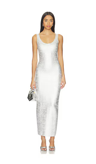 Perry Bandage Maxi Dress in Silver Metallic | Revolve Clothing (Global)