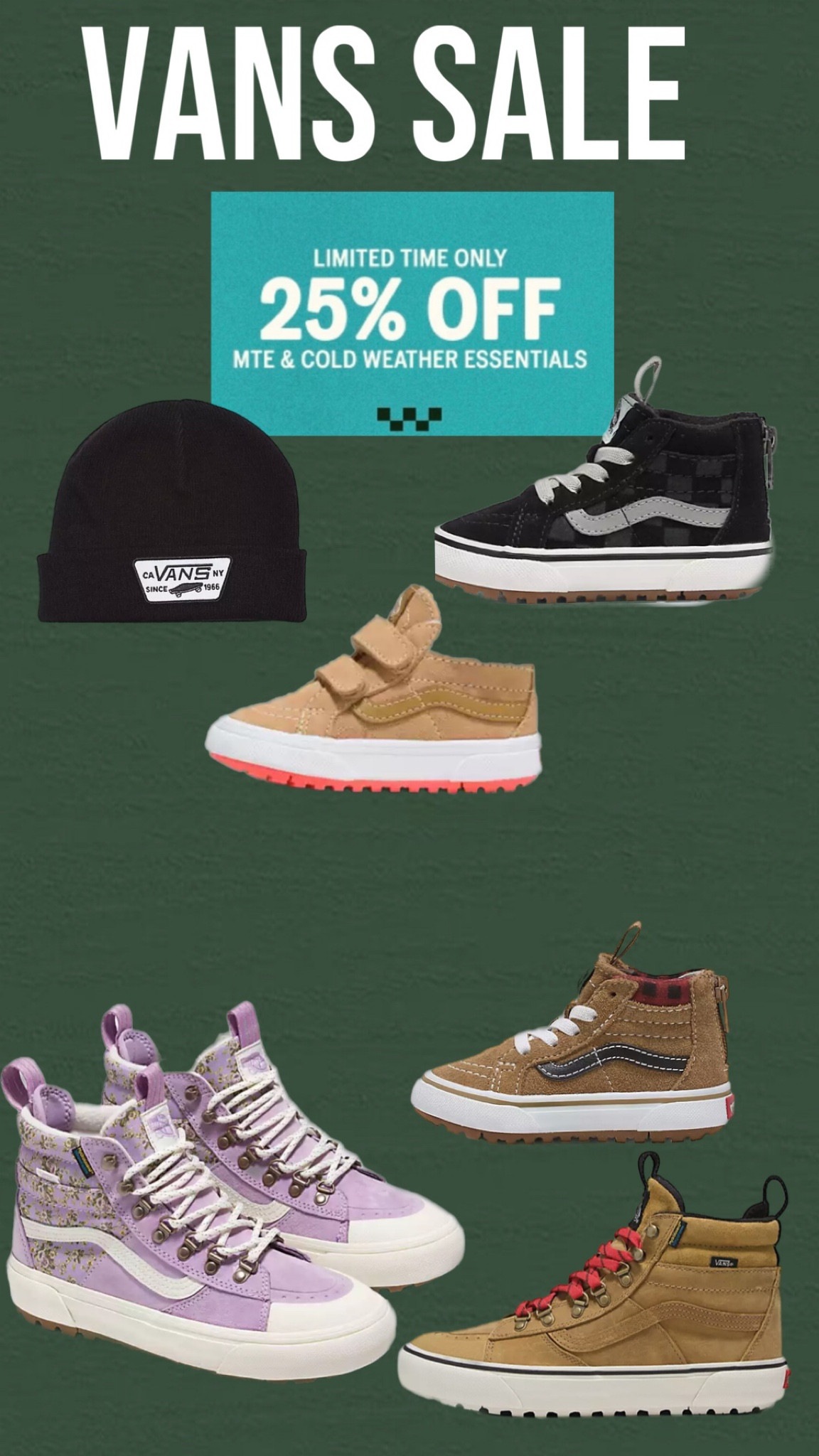 Cold weather vans sale! We have this mte vans and live in them in the winter! #vans 

#LTKsalealert #LTKshoecrush #LTKfamily