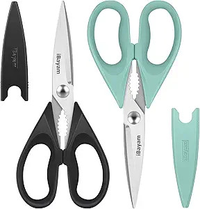 Kitchen Shears, iBayam Kitchen Scissors Heavy Duty Meat Scissors Poultry Shears, Dishwasher Safe ... | Amazon (US)