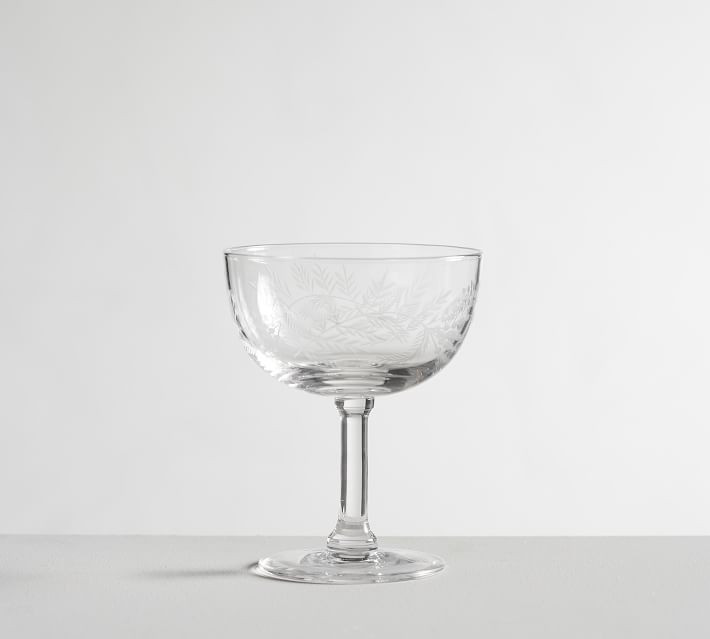 Monique Lhuillier Gabrielle Etched Glassware Collection | Pottery Barn (US)