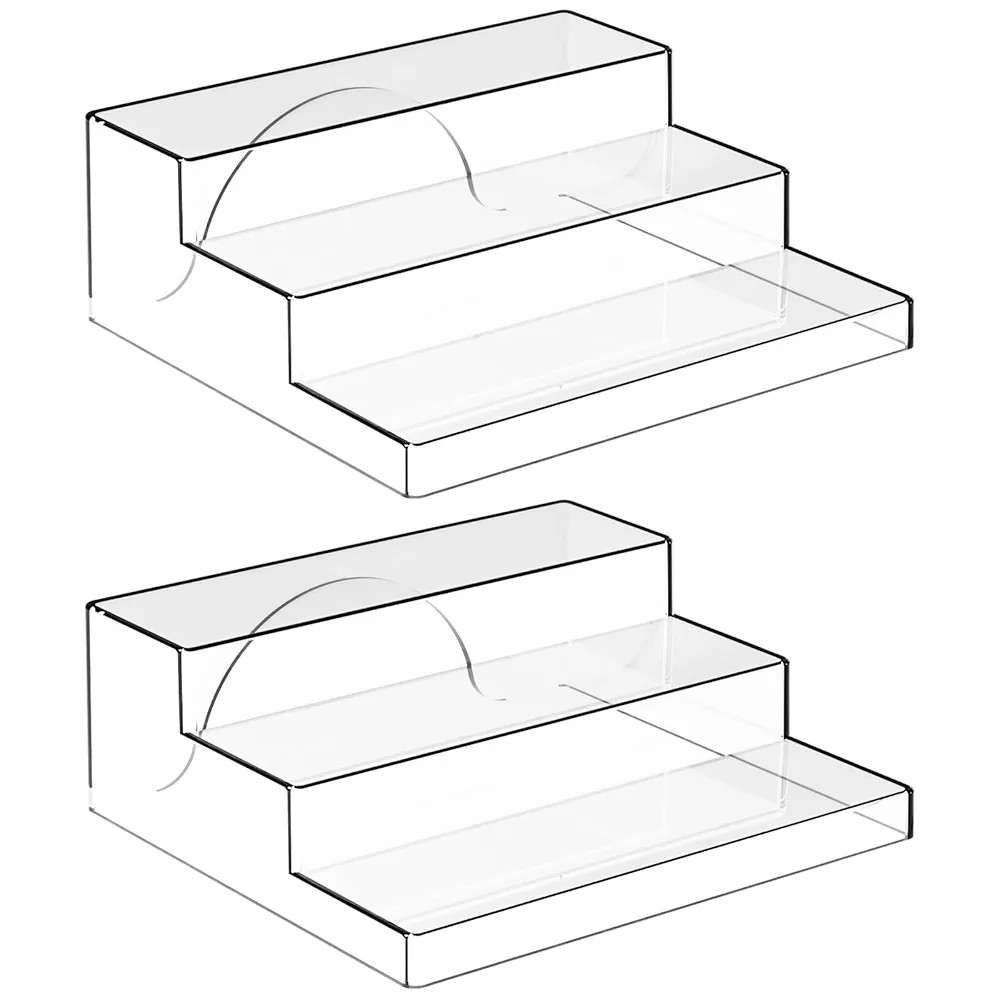 Yieach 3 Tiered Acrylic Display Stands for Cupcake Stand,Perfume Shelf Organizer,Figure and Funko... | Amazon (US)