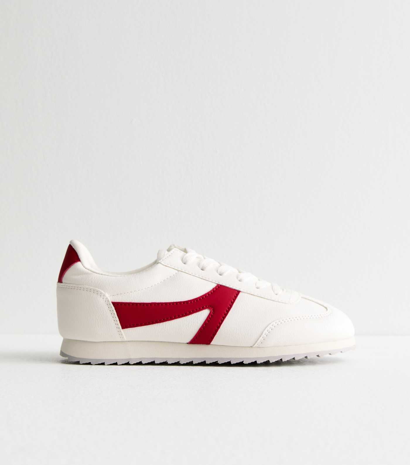 White Lace Up Faux Leather Trainers
						
						Add to Saved Items
						Remove from Saved Items | New Look (UK)