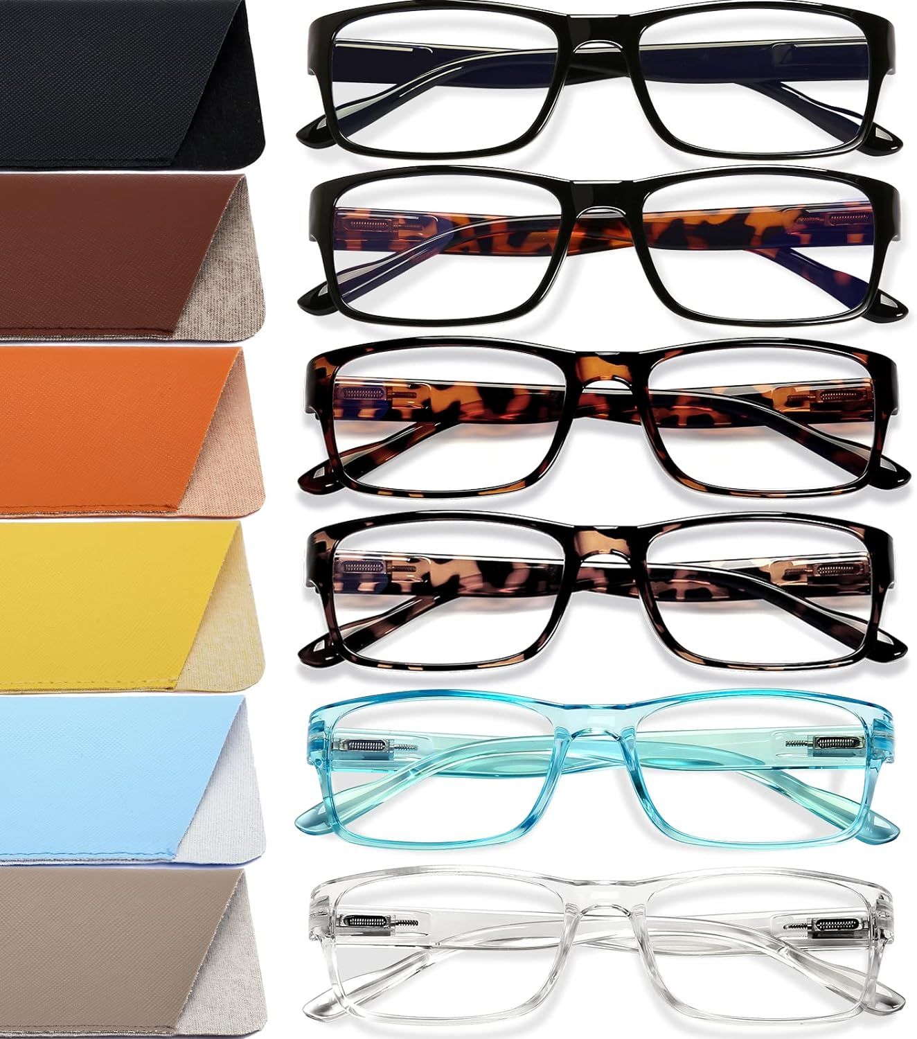 UTQUEEN 6- Pack Reading Glasses Blue Light Blocking for Women/Men，Filter UV Ray/Anti Glare Fash... | Amazon (US)