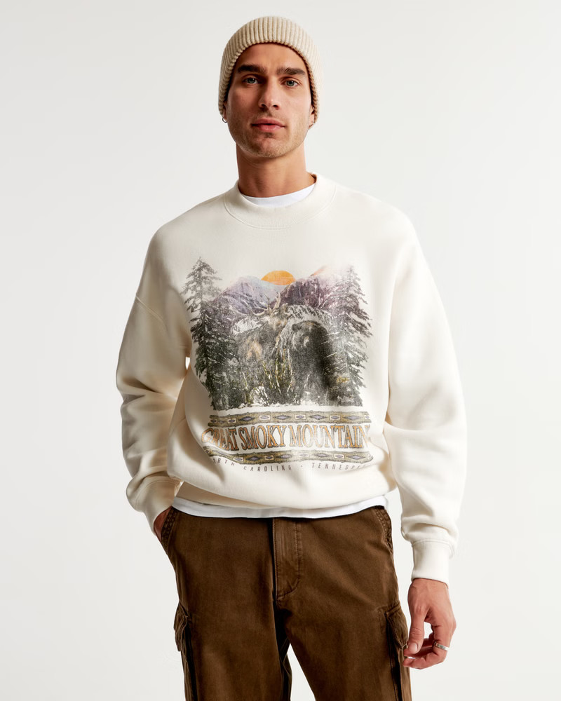 Great Smoky Mountains Graphic Crew Sweatshirt | Abercrombie & Fitch (US)