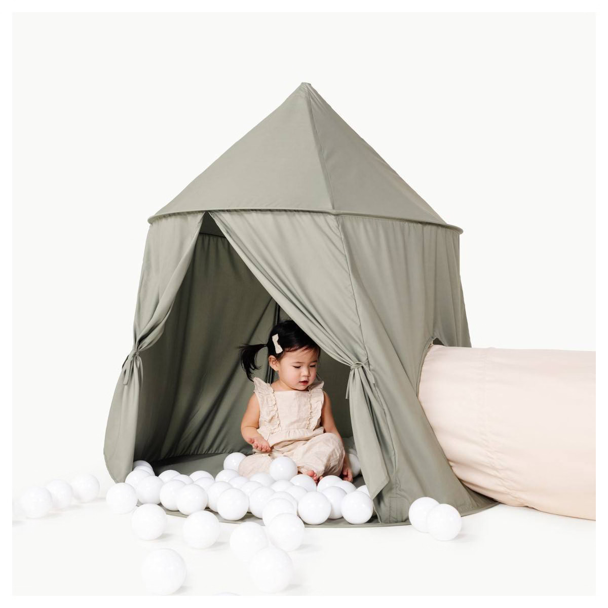Rollic by Gathre Playroom Bundle Tent Tunnel and Ball Pit - Cream | Target