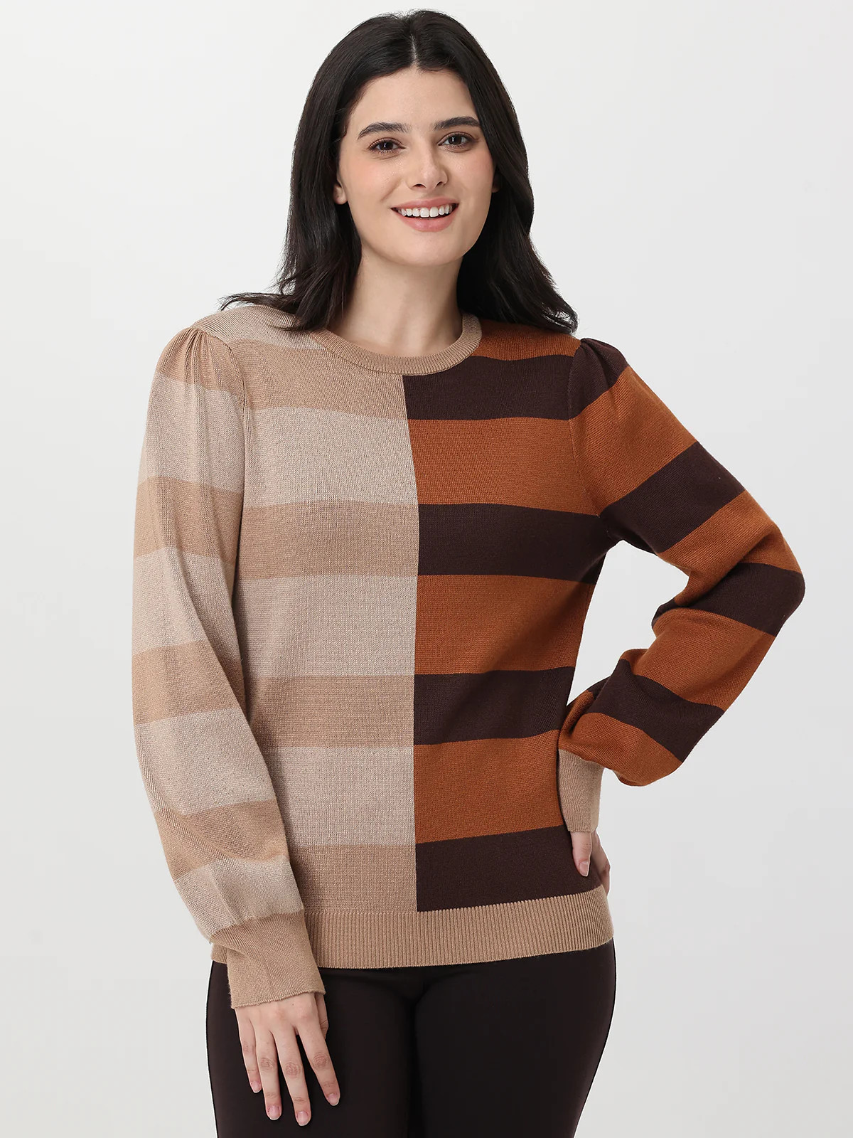 89th & Madison Colorblock Stripe Cropped Sweater | 89th + Madison