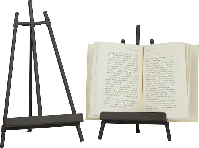 Black Metal Traditional Easel with Foldable Stand - Set of 2 | Nordstrom Rack