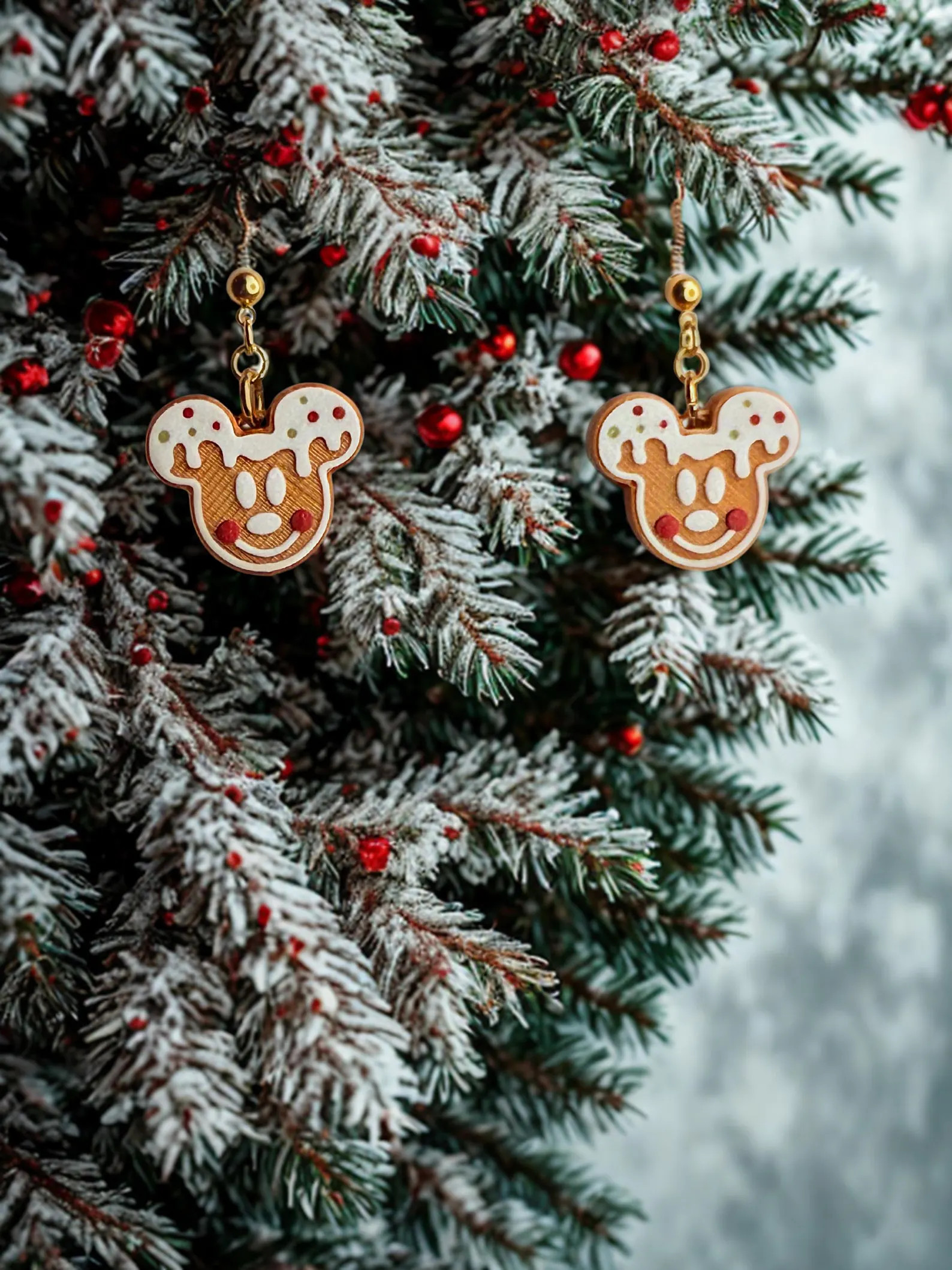Adorable Mouse Christmas Gingerbread Cookie Earrings | Etsy (Global)
