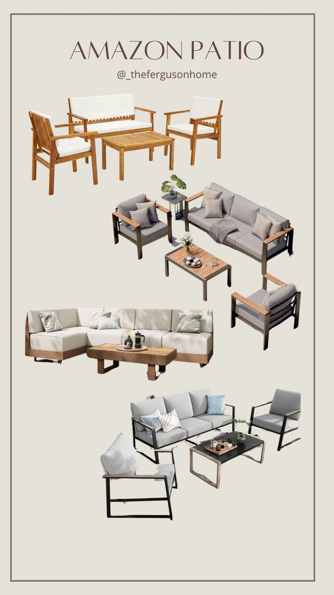 Amazon patio sets 🤍 

#LTKHome #LTKSeasonal