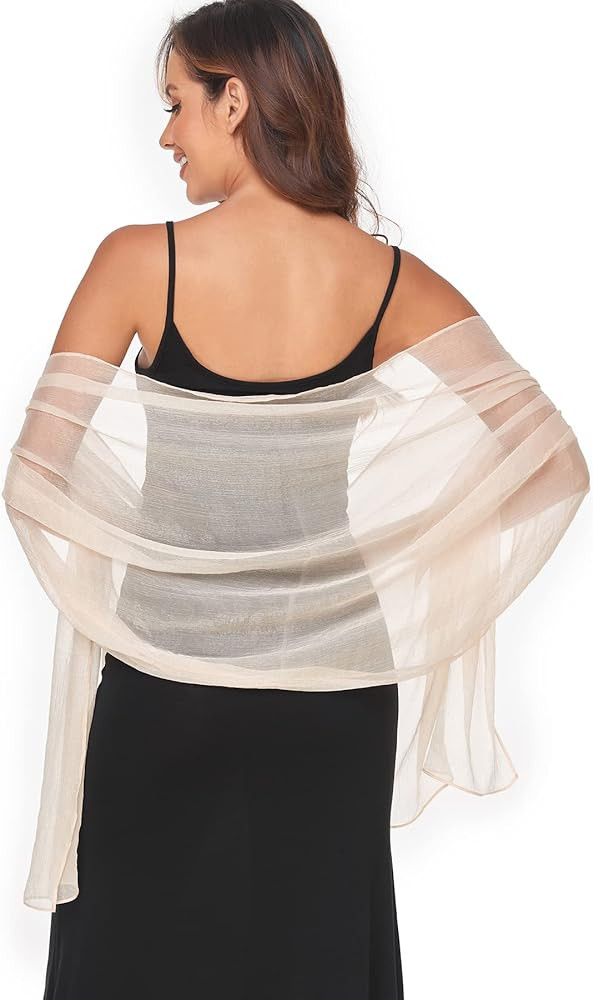 SURVODJA Women Shawls and Wraps for Evening Dress Lightweight Scarf Wedding Guest Shawl Wrap Brid... | Amazon (US)