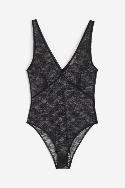 Lace Bodysuit - Black - Ladies | H&M US | H&M (US)