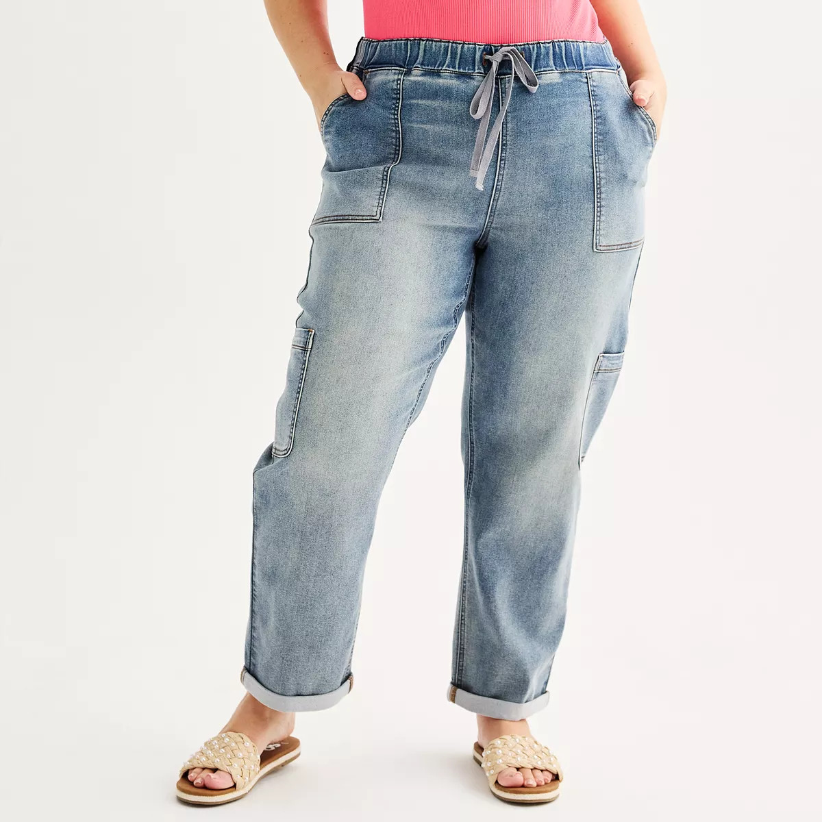 Juniors' Plus Size SO® High-Rise Straight Joggers | Kohl's